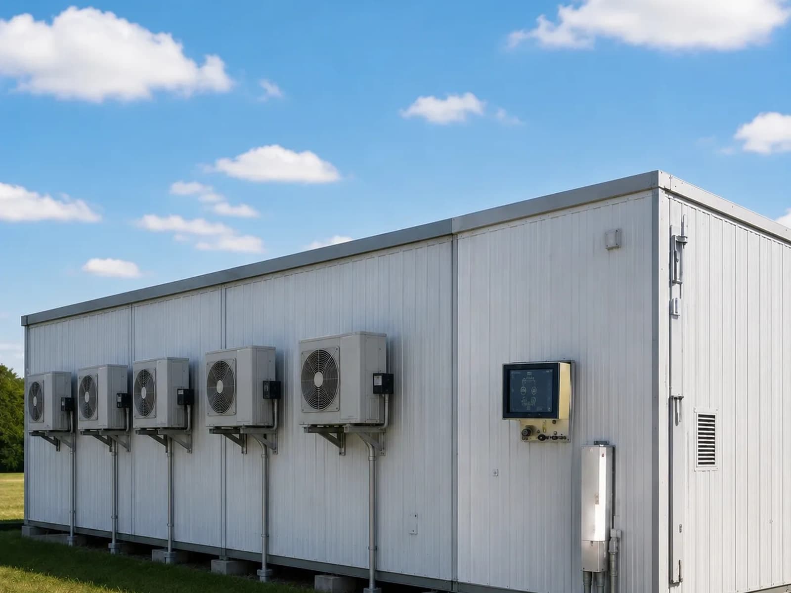 Cold storage facility with refrigeration units